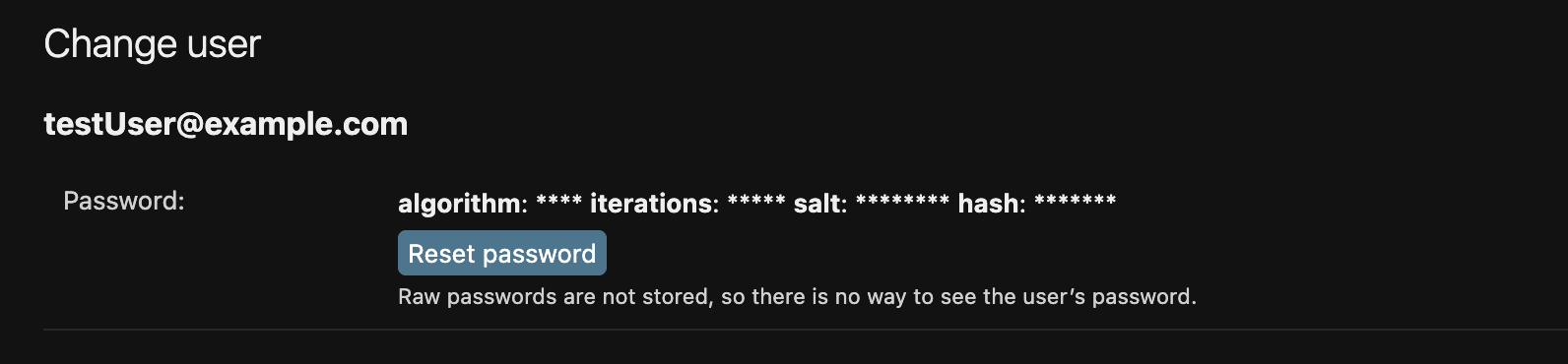 Image of reset password button